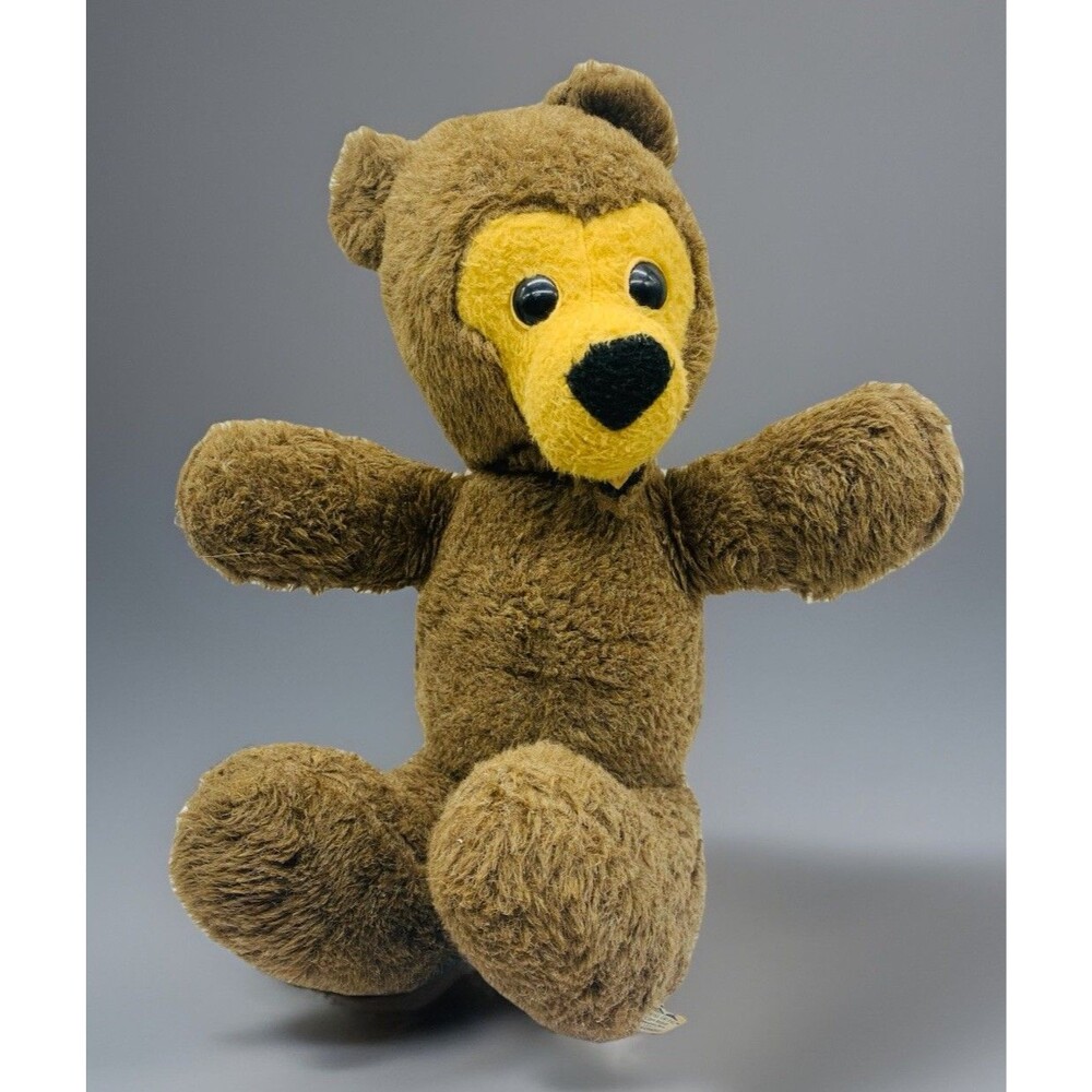 RARE Vintage Animal Fair Large 22” Plush Brown Teddy Bear Shredded Foam Filling